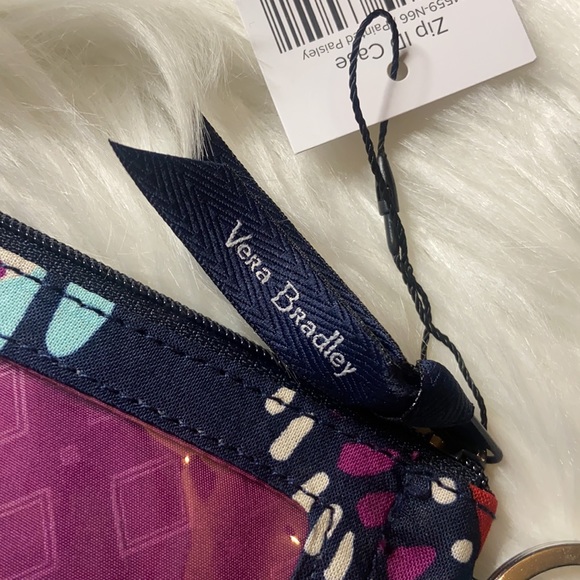 COPY - NWT Vera Bradley zip ID case Navy Paisley - Picture 3 of 7